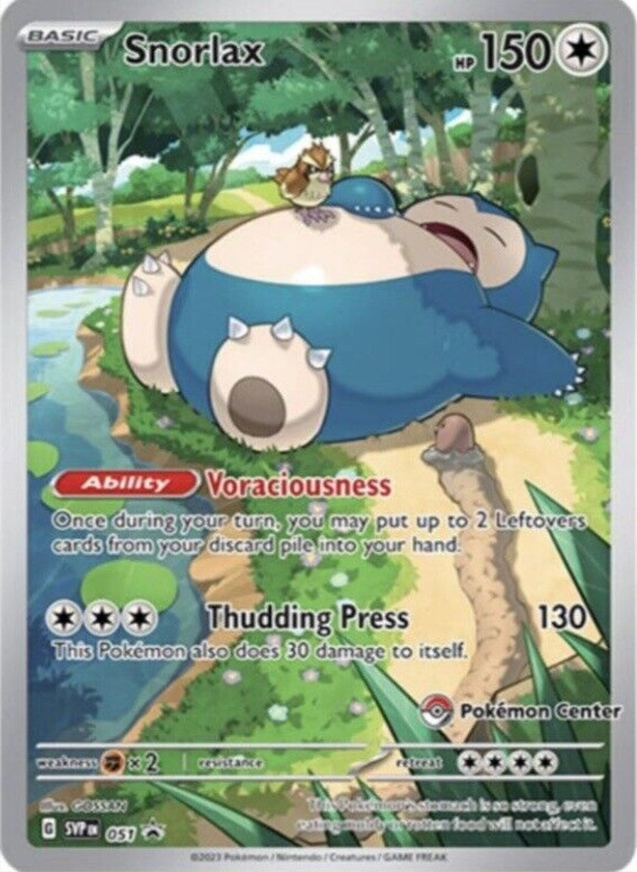 Snorlax (051) (Pokemon Center Exclusive) [Scarlet & Violet: Black Star Promos] | Gam3 Escape