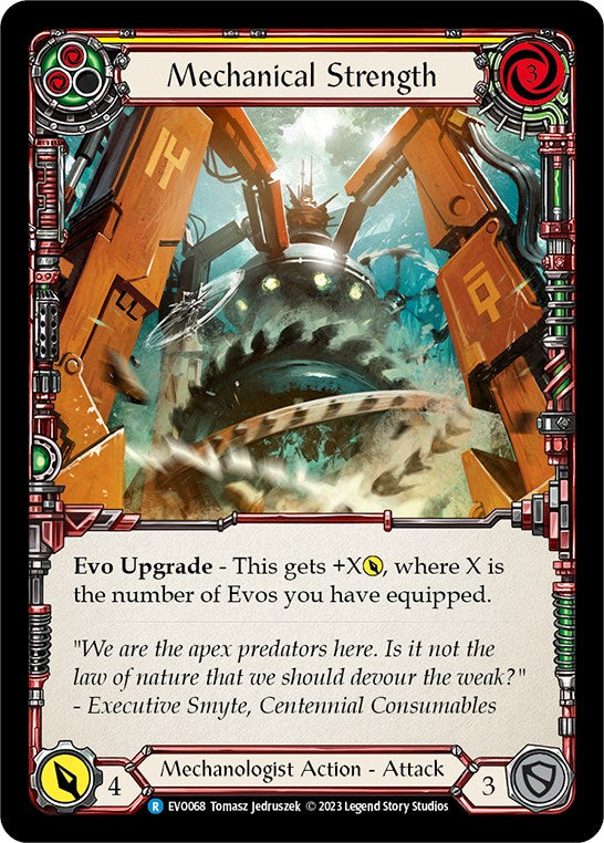 Mechanical Strength (Yellow) [EVO068] (Bright Lights)  Rainbow Foil | Gam3 Escape
