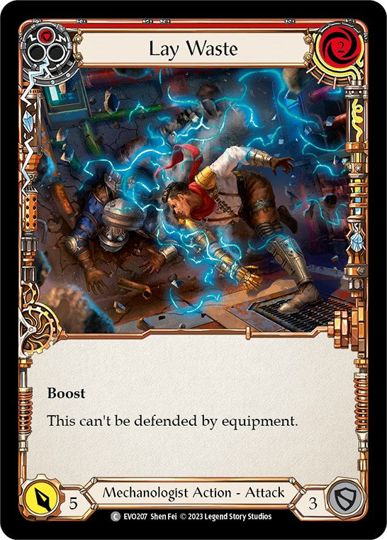 Lay Waste (Red) [EVO207] (Bright Lights)  Rainbow Foil | Gam3 Escape