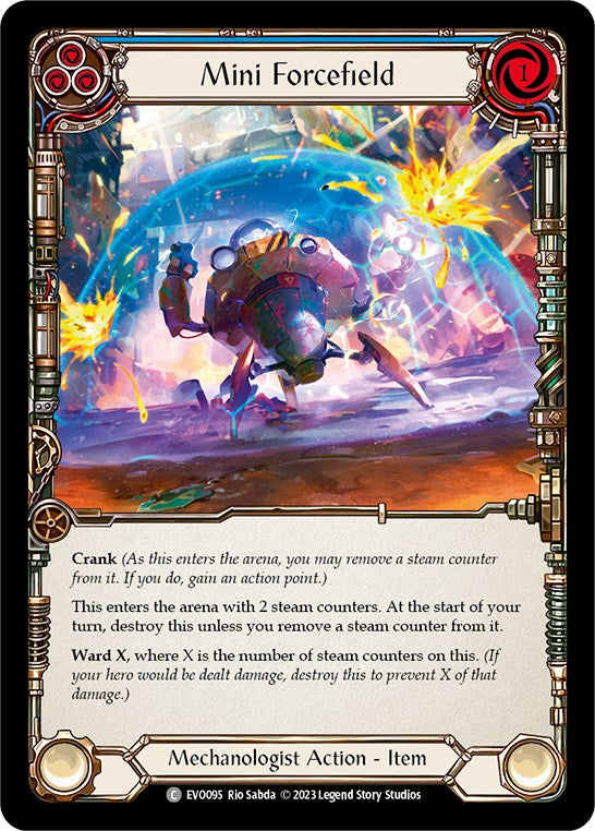 Mini Forcefield (Blue) [EVO095] (Bright Lights)  Rainbow Foil | Gam3 Escape
