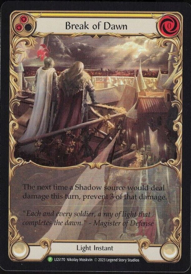 Break of Dawn (Yellow) [LGS170] (Promo)  Rainbow Foil | Gam3 Escape