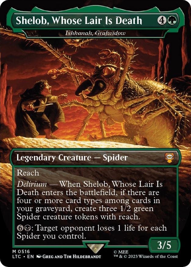 Shelob, Whose Lair Is Death - Ishkanah, Grafwidow (Borderless) [The Lord of the Rings: Tales of Middle-Earth Commander] | Gam3 Escape