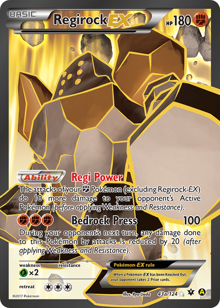 Regirock EX (43a/124) [Alternate Art Promos] | Gam3 Escape