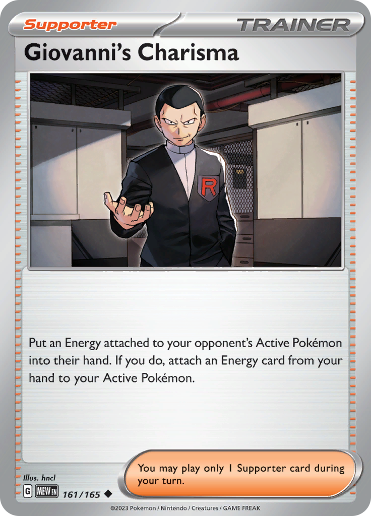 Giovanni's Charisma (161/165) [Scarlet & Violet 151] | Gam3 Escape