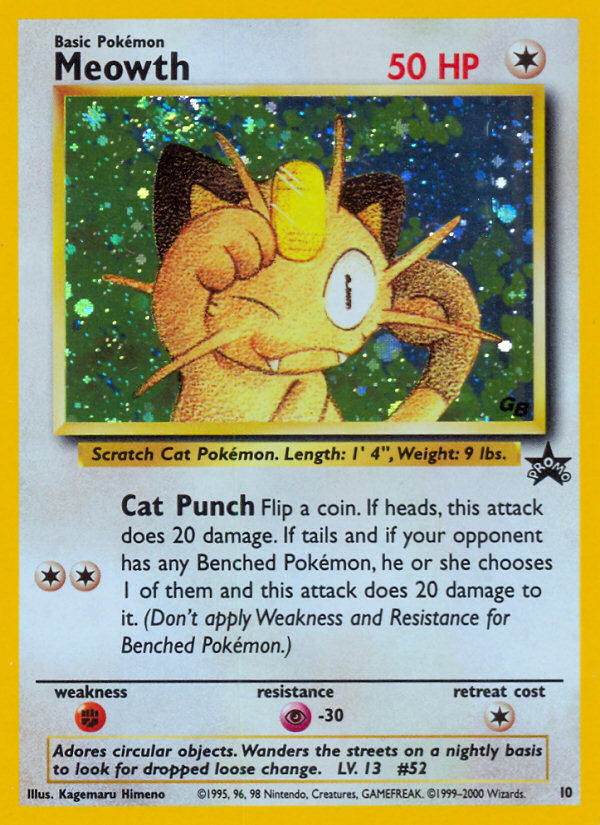 Meowth (10) [Wizards of the Coast: Black Star Promos] | Gam3 Escape