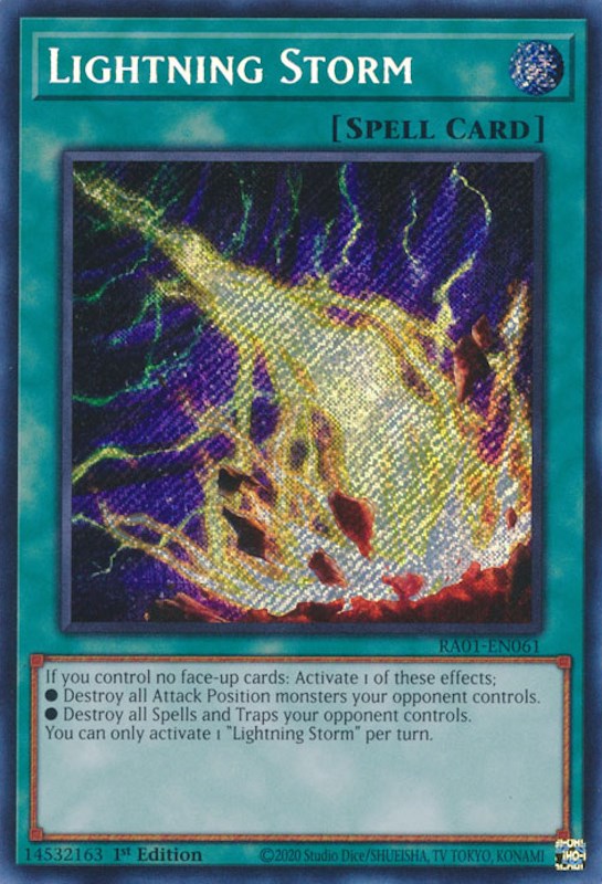 Lightning Storm [RA01-EN061] Secret Rare | Gam3 Escape