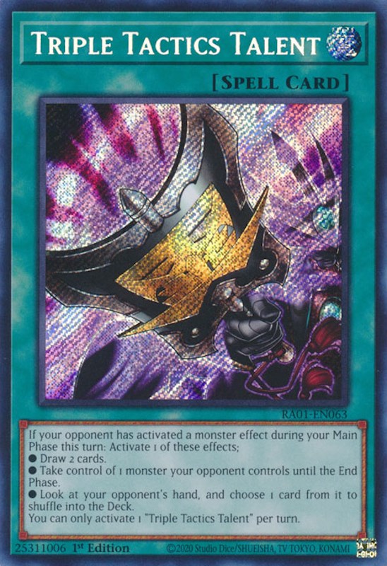 Triple Tactics Talent [RA01-EN063] Secret Rare | Gam3 Escape