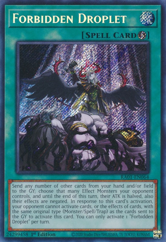 Forbidden Droplet [RA01-EN064] Secret Rare | Gam3 Escape