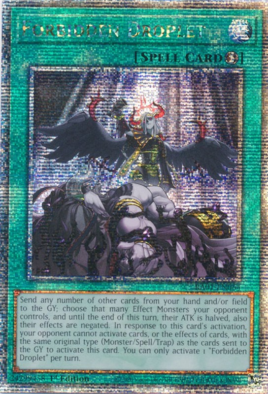 Forbidden Droplet [RA01-EN064] Quarter Century Secret Rare | Gam3 Escape