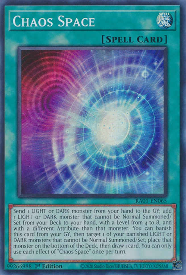 Chaos Space [RA01-EN065] Super Rare | Gam3 Escape