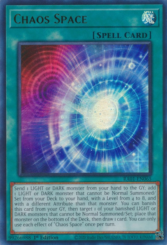 Chaos Space [RA01-EN065] Ultra Rare | Gam3 Escape