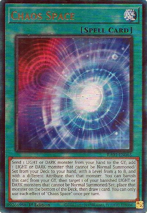 Chaos Space [RA01-EN065] Prismatic Ultimate Rare | Gam3 Escape