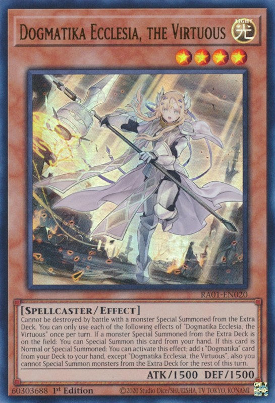 Dogmatika Ecclesia, the Virtuous [RA01-EN020] Ultra Rare | Gam3 Escape