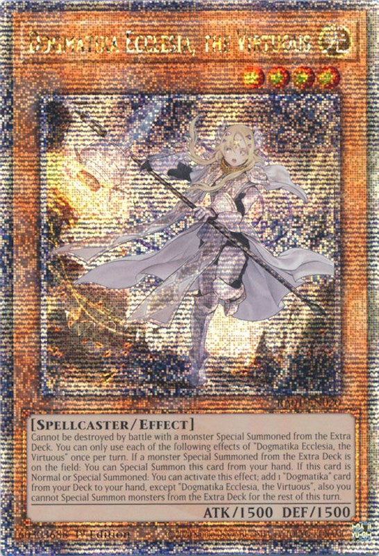 Dogmatika Ecclesia, the Virtuous [RA01-EN020] Quarter Century Secret Rare | Gam3 Escape