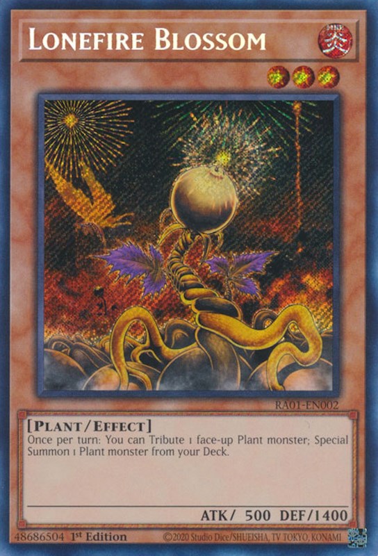 Lonefire Blossom [RA01-EN002] Secret Rare | Gam3 Escape