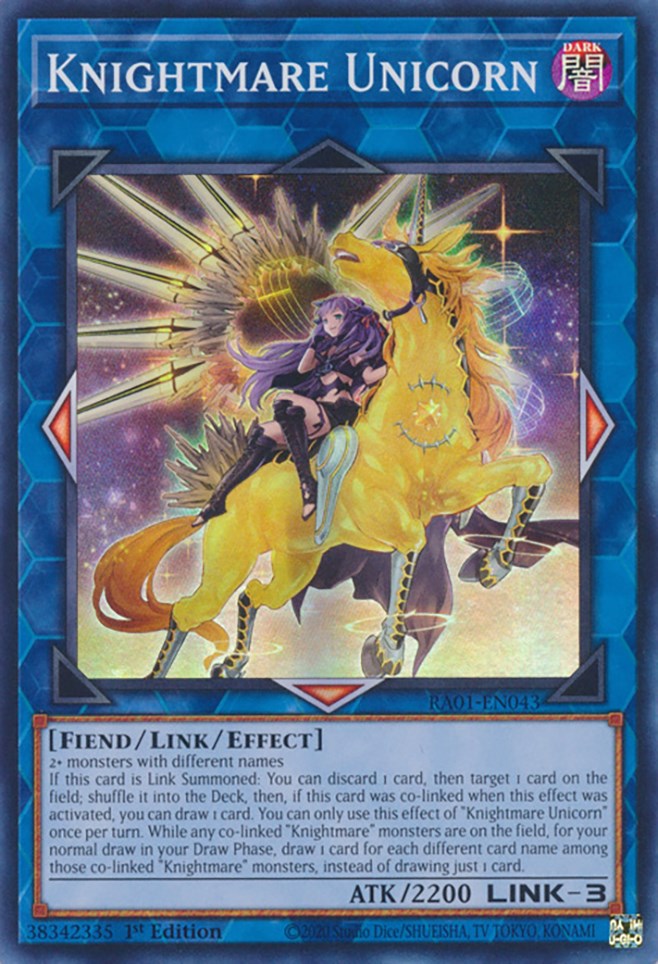 Knightmare Unicorn (Alternate Art) [RA01-EN043] Super Rare | Gam3 Escape