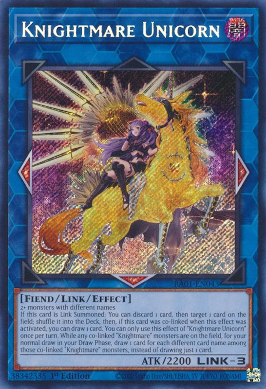 Knightmare Unicorn (Alternate Art) [RA01-EN043] Secret Rare | Gam3 Escape