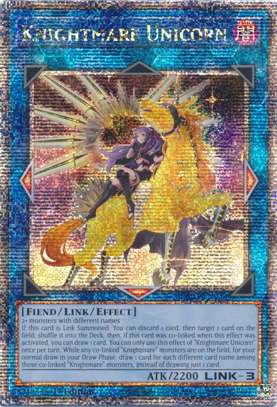 Knightmare Unicorn (Alternate Art) [RA01-EN043] Quarter Century Secret Rare | Gam3 Escape