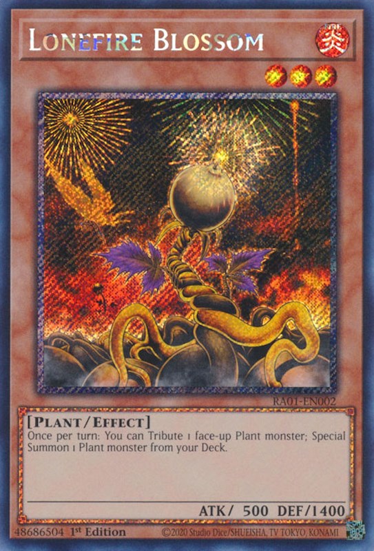 Lonefire Blossom [RA01-EN002] Prismatic Secret Rare | Gam3 Escape