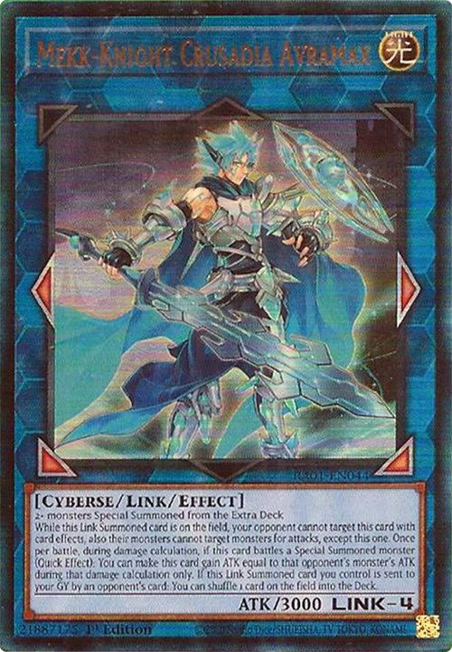 Mekk-Knight Crusadia Avramax [RA01-EN044] Prismatic Ultimate Rare | Gam3 Escape