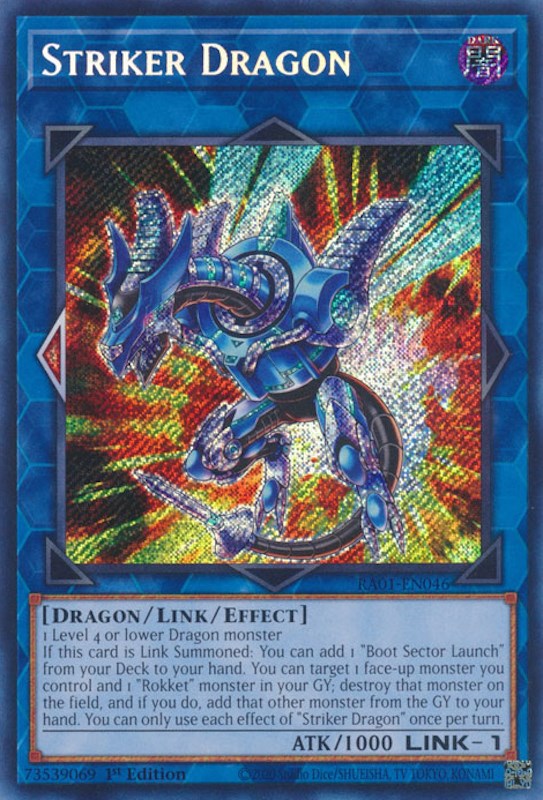 Striker Dragon [RA01-EN046] Secret Rare | Gam3 Escape