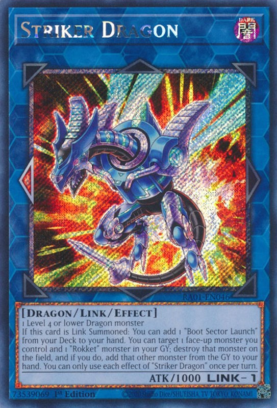 Striker Dragon [RA01-EN046] Platinum Secret Rare | Gam3 Escape