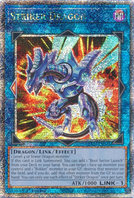 Striker Dragon [RA01-EN046] Quarter Century Secret Rare | Gam3 Escape