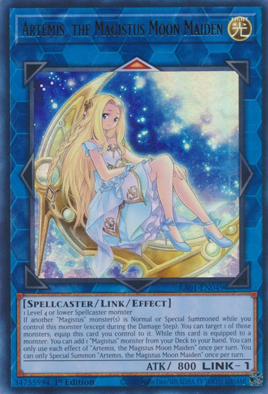 Artemis, the Magistus Moon Maiden [RA01-EN049] Ultra Rare | Gam3 Escape