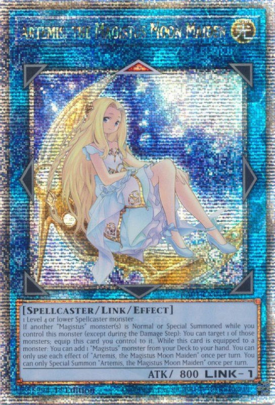 Artemis, the Magistus Moon Maiden [RA01-EN049] Quarter Century Secret Rare | Gam3 Escape