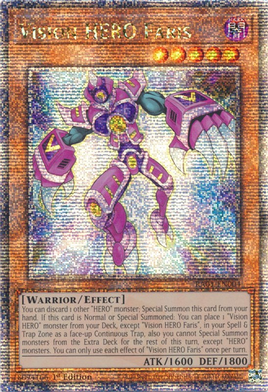 Vision HERO Faris [RA01-EN004] Quarter Century Secret Rare | Gam3 Escape