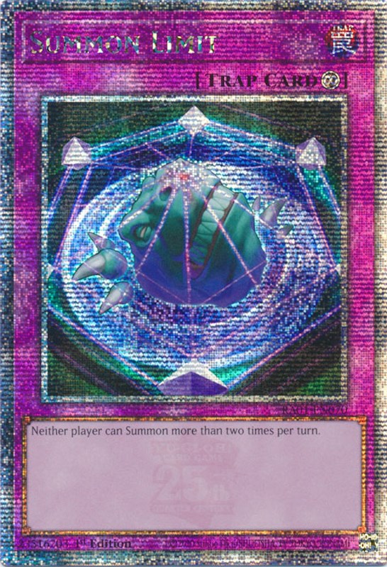 Summon Limit [RA01-EN070] Quarter Century Secret Rare | Gam3 Escape