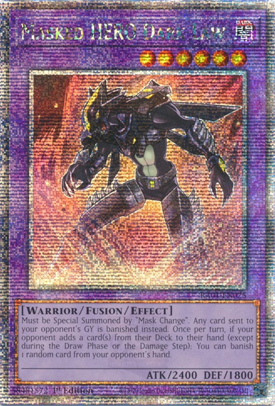 Masked HERO Dark Law [RA01-EN025] Quarter Century Secret Rare | Gam3 Escape