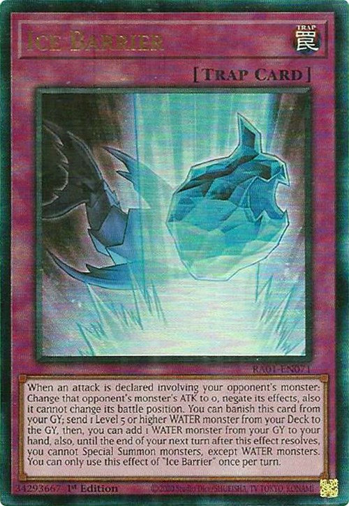 Ice Barrier [RA01-EN071] Prismatic Ultimate Rare | Gam3 Escape