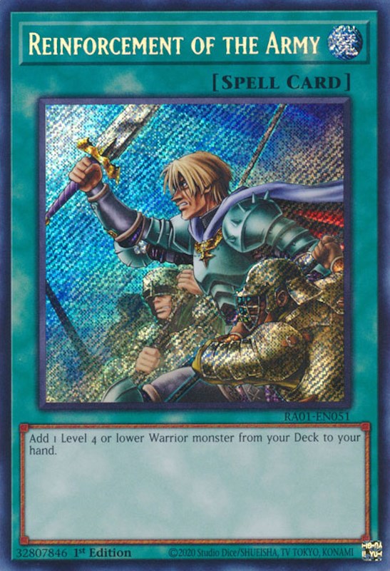 Reinforcement of the Army [RA01-EN051] Secret Rare | Gam3 Escape