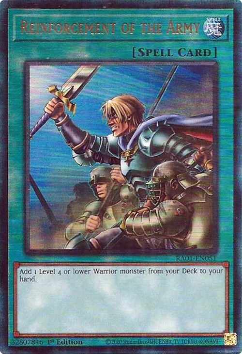 Reinforcement of the Army [RA01-EN051] Prismatic Ultimate Rare | Gam3 Escape