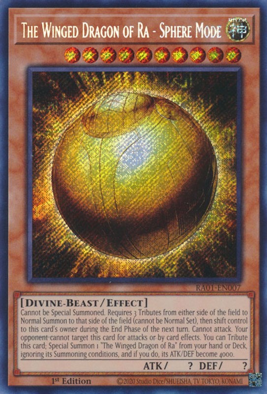 The Winged Dragon of Ra - Sphere Mode [RA01-EN007] Secret Rare | Gam3 Escape