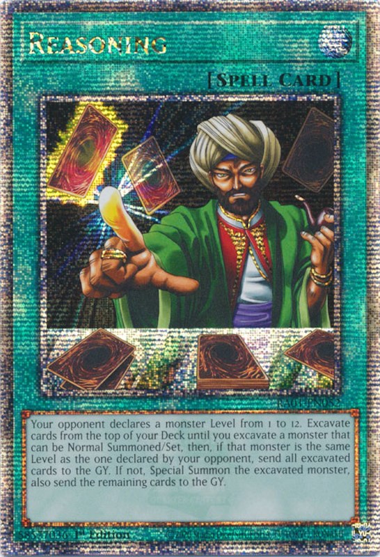 Reasoning [RA01-EN052] Quarter Century Secret Rare | Gam3 Escape