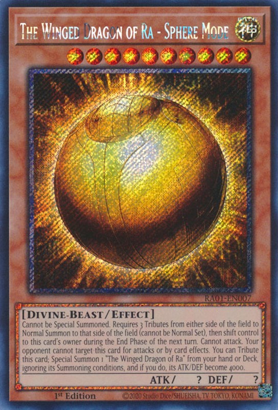 The Winged Dragon of Ra - Sphere Mode [RA01-EN007] Platinum Secret Rare | Gam3 Escape