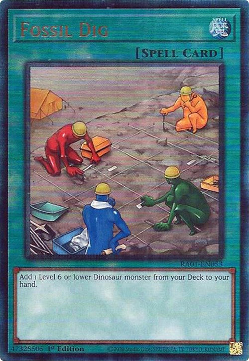 Fossil Dig [RA01-EN053] Prismatic Ultimate Rare | Gam3 Escape