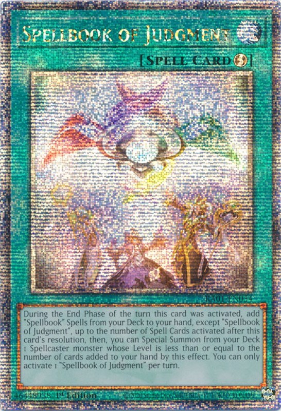 Spellbook of Judgment [RA01-EN054] Quarter Century Secret Rare | Gam3 Escape