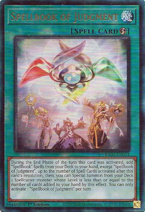 Spellbook of Judgment [RA01-EN054] Prismatic Ultimate Rare | Gam3 Escape