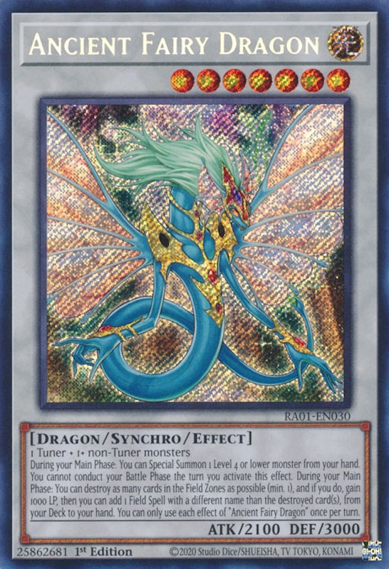 Ancient Fairy Dragon [RA01-EN030] Secret Rare | Gam3 Escape