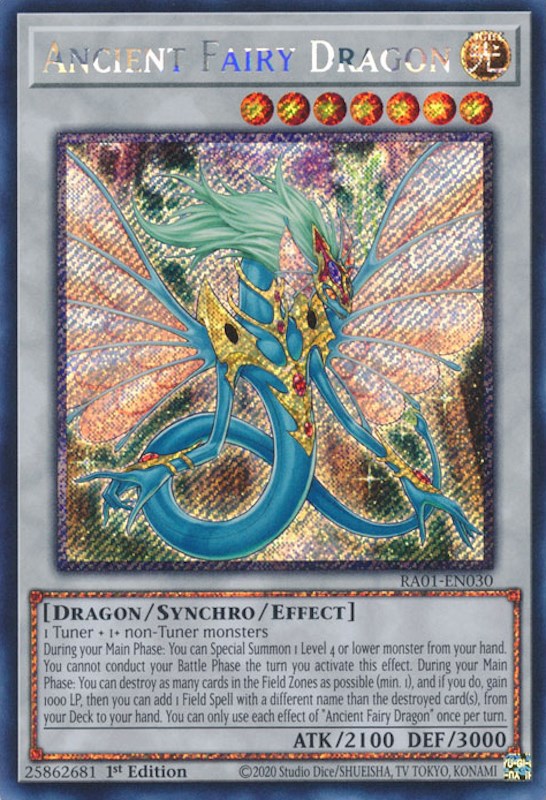 Ancient Fairy Dragon [RA01-EN030] Platinum Secret Rare | Gam3 Escape