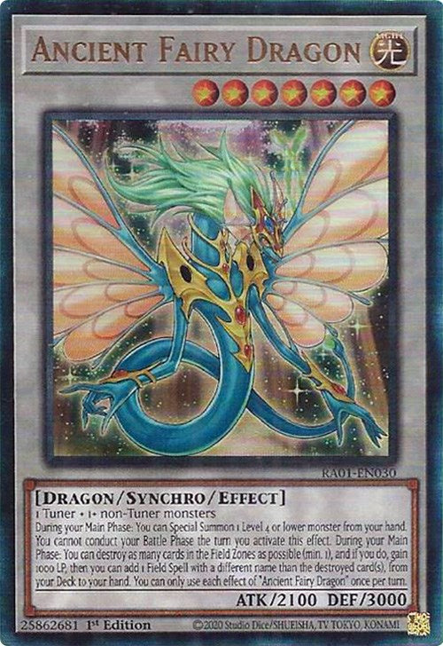 Ancient Fairy Dragon [RA01-EN030] Prismatic Ultimate Rare | Gam3 Escape