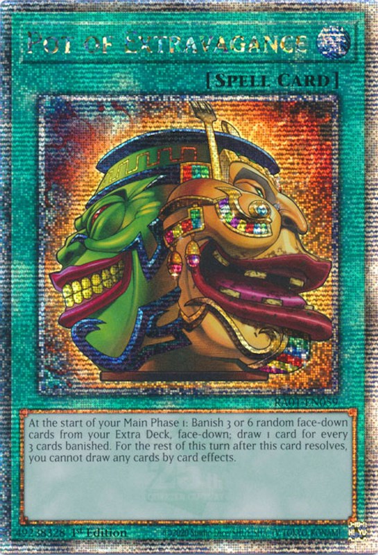 Pot of Extravagance [RA01-EN059] Quarter Century Secret Rare | Gam3 Escape