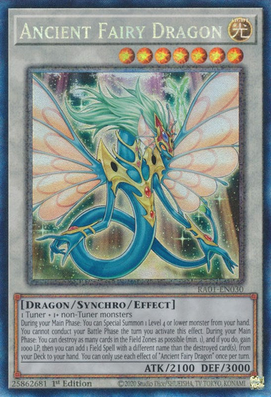 Ancient Fairy Dragon [RA01-EN030] Prismatic Collector's Rare | Gam3 Escape