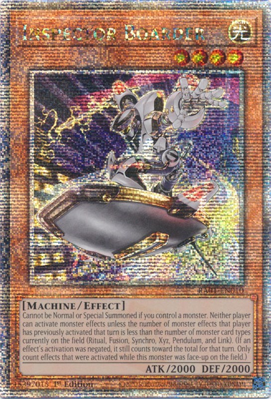 Inspector Boarder [RA01-EN010] Quarter Century Secret Rare | Gam3 Escape