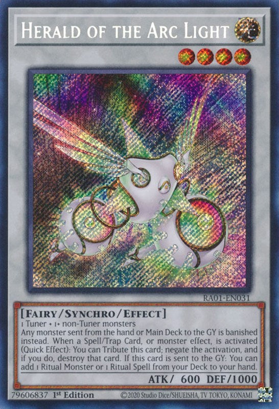 Herald of the Arc Light [RA01-EN031] Secret Rare | Gam3 Escape