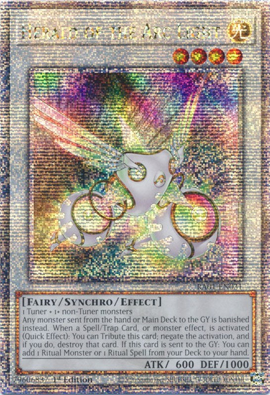 Herald of the Arc Light [RA01-EN031] Quarter Century Secret Rare | Gam3 Escape