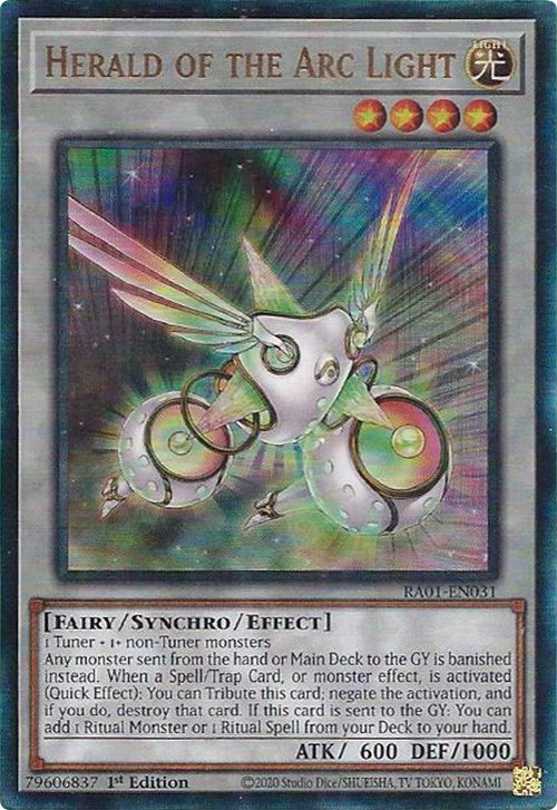 Herald of the Arc Light [RA01-EN031] Prismatic Ultimate Rare | Gam3 Escape